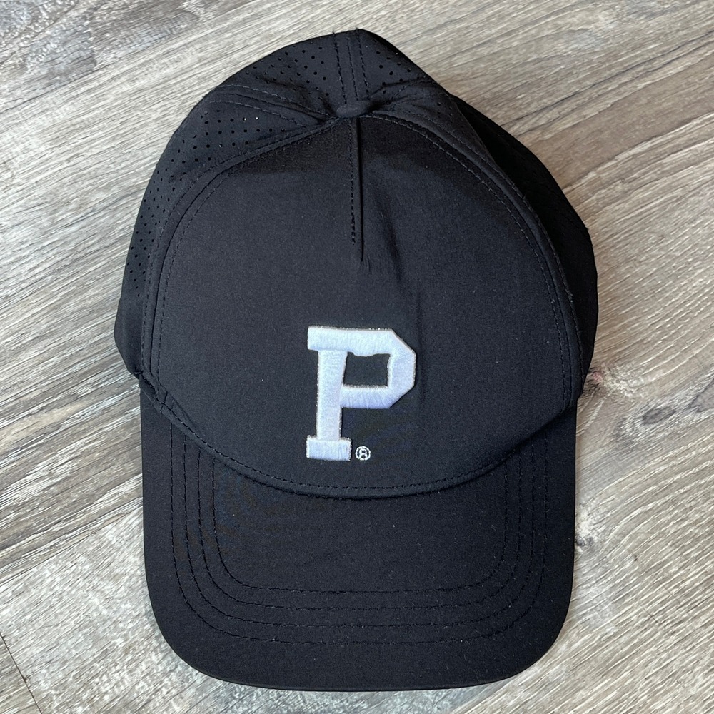 Portland Gear Black Performance Snapback Hat White Embroidered P Logo Cap